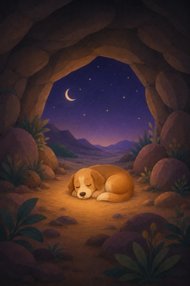 Cave scenery illustration